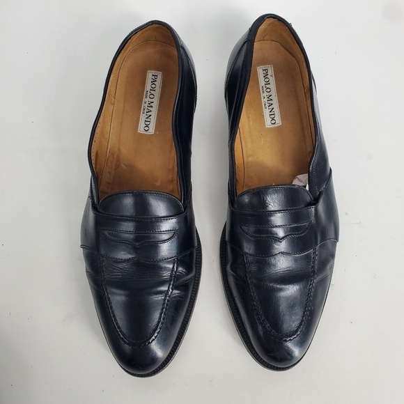 Paolo Mando Dress Shoe Men\'s 13 D Dani Loafers Black